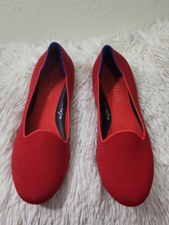 Rothy's Shoes - Rothy's Red Rounded-Toe Ballet Flats